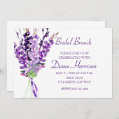 Invitation Lavande d'aquarelle Mariage violet (Devant / Derrière)