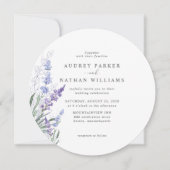 Invitation Lavande d'aquarelle romantique Mariage floral (Devant)