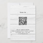 Invitation Lavande de bois de verdure code QR luxe mariage (Dos)