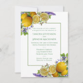 Invitation Lavande de citron et boho moderne rustique et mint (Devant)