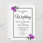 Invitation Lavande de Jardin Fleurie (Devant)