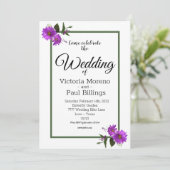 Invitation Lavande de Jardin Fleurie (Debout devant)