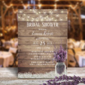 Invitation Lavande de respiration de bébé rustique Fête des m