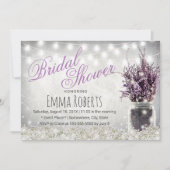 Invitation Lavande de respiration de bébé rustique Fête des m (Devant)