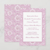 Invitation Lavande de Style William Morris (Devant / Derrière)