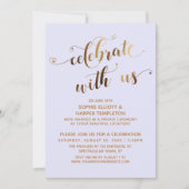 Invitation Lavande Dorée Fête avec Nous Soirée d'après-mariag (Devant)