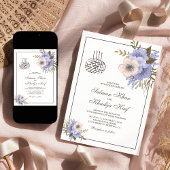 Invitation Lavande douce Floral musulman Mariage musulman mus