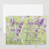 Invitation Lavande en fleurs (Devant / Derrière)