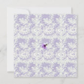 Invitation Lavande et dentelle coeur nuptiale de douche Invit (Dos)