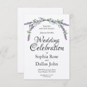 Invitation Lavande et Eucalyptus (Devant / Derrière)