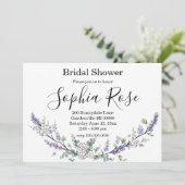 Invitation Lavande et Eucalyptus (Debout devant)