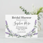 Invitation Lavande et Eucalyptus Baby shower (Debout devant)