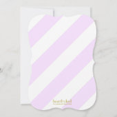 Invitation Lavande et Gold Princess Anniversaire (Dos)