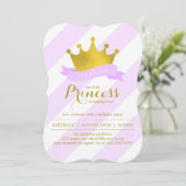Invitation Lavande et Gold Princess Anniversaire (Debout devant)