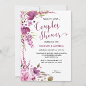 Invitation Lavande et Lilacs Floral Couples Douche (Devant)