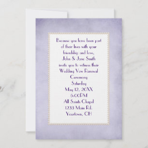 Invitation Lavande et Mariage de perles