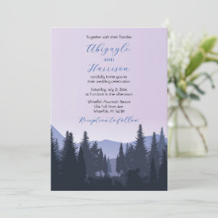 Invitation Lavande et Mariage Dusty Blue Mountain