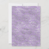 Invitation Lavande et Mariage floral argenté (Dos)