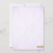 Invitation Lavande et Parties scintillant d'or Regarder Dîner (Dos)