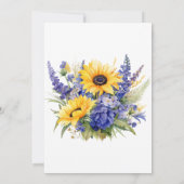 Invitation Lavande et tournesol Mariage Couples Douche (Dos)
