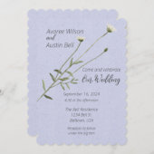 Invitation Lavande et une seule taille (Devant / Derrière)