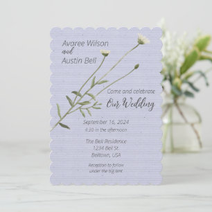 Invitation Lavande et une seule taille