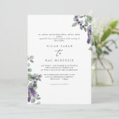 Invitation Lavande Eucalyptus deux ensembles de parents Maria (Debout devant)