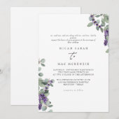 Invitation Lavande Eucalyptus deux ensembles de parents Maria (Devant / Derrière)