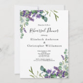 Invitation Lavande Eucalyptus Dîner De Répétition (Devant)