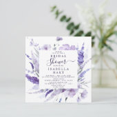Invitation Lavande Fête des mariées Florale Botanique Élégant (Debout devant)