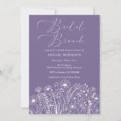 Invitation Lavande Fleur sauvage Boho Bridal Brunch Douche (Devant)