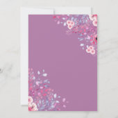 Invitation Lavande Fleur sauvage Floral Baby Sprinkle / Douch (Dos)