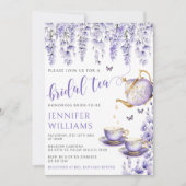 Invitation Lavande fleurie douche à thé fête de thé Invitatio (Devant)