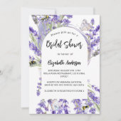 Invitation Lavande fleurie violette nuptiale (Devant)