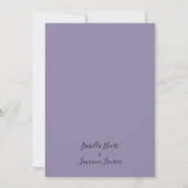 Invitation Lavande Fleurs Provence Floral Lilac Mariage (Dos)