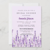 Invitation Lavande Fleurs violettes clair Aquarelle (Devant)