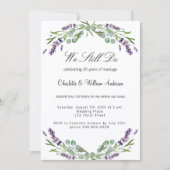 Invitation Lavande fleurs violettes voeu mariage renouvelleme (Devant)