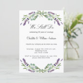Invitation Lavande fleurs violettes voeu mariage renouvelleme (Debout devant)