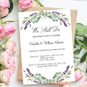 Invitation Lavande fleurs violettes voeu mariage renouvelleme