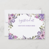 Invitation Lavande Floral Élégant Mariage Brunch (Dos)