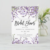 Invitation lavande florales boho douche nuptiale moderne (Debout devant)