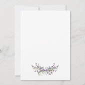 Invitation lavande florales boho douche nuptiale moderne (Dos)