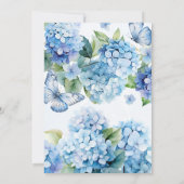 Invitation Lavande Hydrangea Quelque Chose De Bleu Baby Showe (Dos)