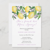 Invitation Lavande jaune citron Fête des mariées principale d (Devant)