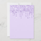 Invitation Lavande légère Parties scintillant gouttes Quincea (Dos)