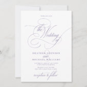 Invitation Lavande Lilac Delicate Moderne Calligraphie Classi (Devant)