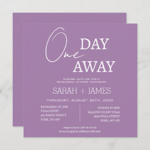 Invitation Lavande Lilac Moderne Un Jour De Mariage