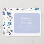 Invitation Lavande Lilac pourpre Iris printemps floral chic (Devant / Derrière)