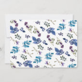 Invitation Lavande Lilac pourpre Iris printemps floral chic (Dos)
