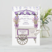 Invitation Lavande lilas violette douche nuptiale (Debout devant)